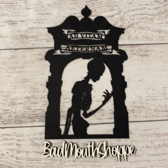 *To Eternal Life Paper Cut Out Illustration Skeleton Silhouette Wall Art - Picture 1 of 4